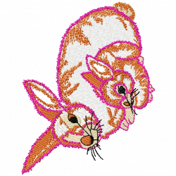 Rabbits Embroidery Design 1